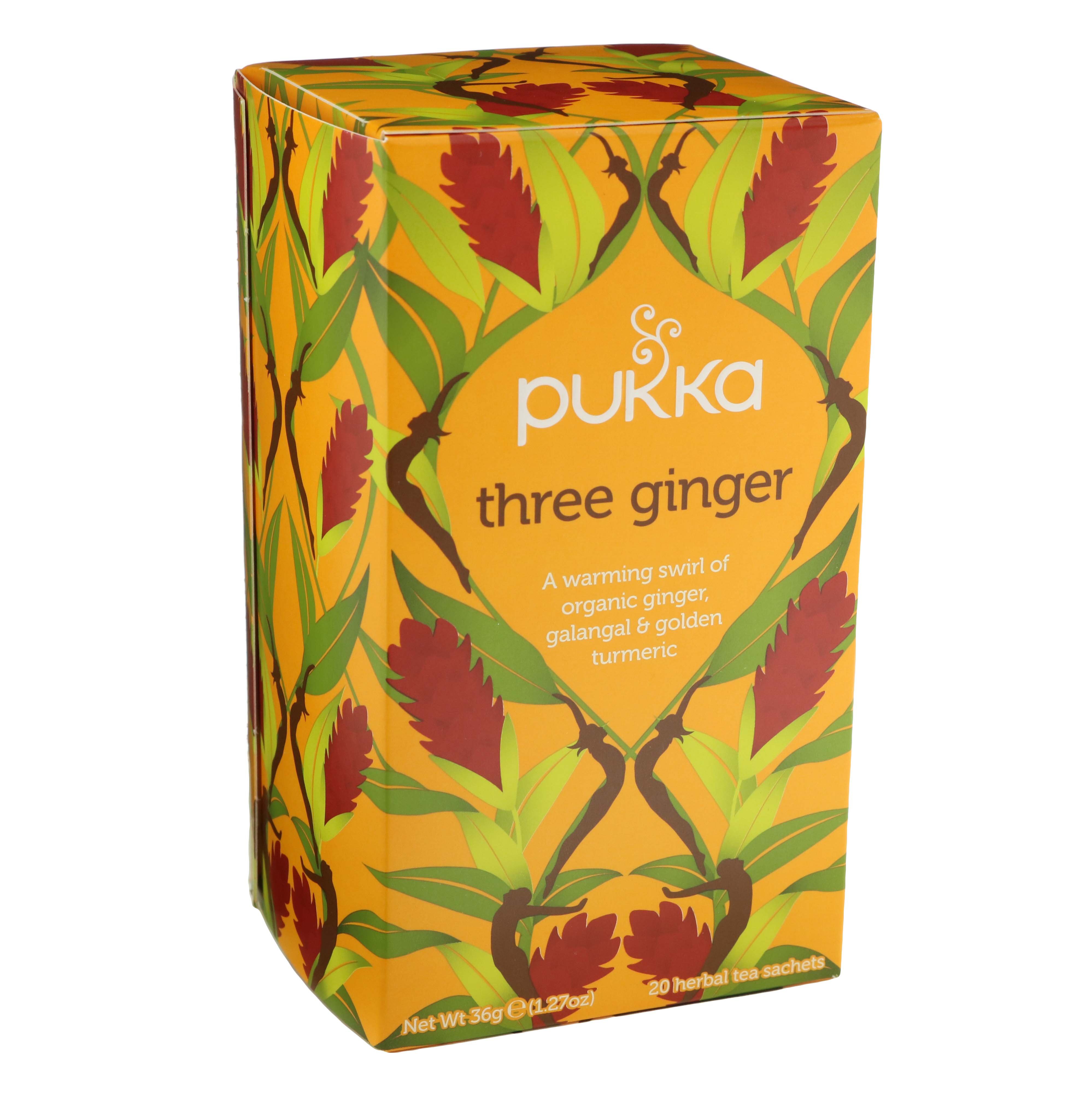 Pukka Three Ginger Herbal Tea, 20 ct