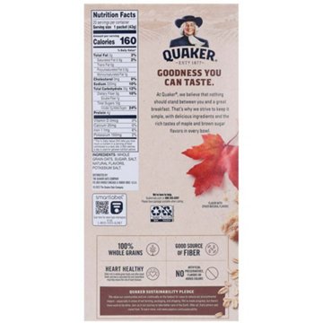 Quaker Instant Oatmeal - Maple & Brown Sugar, 20 ct
