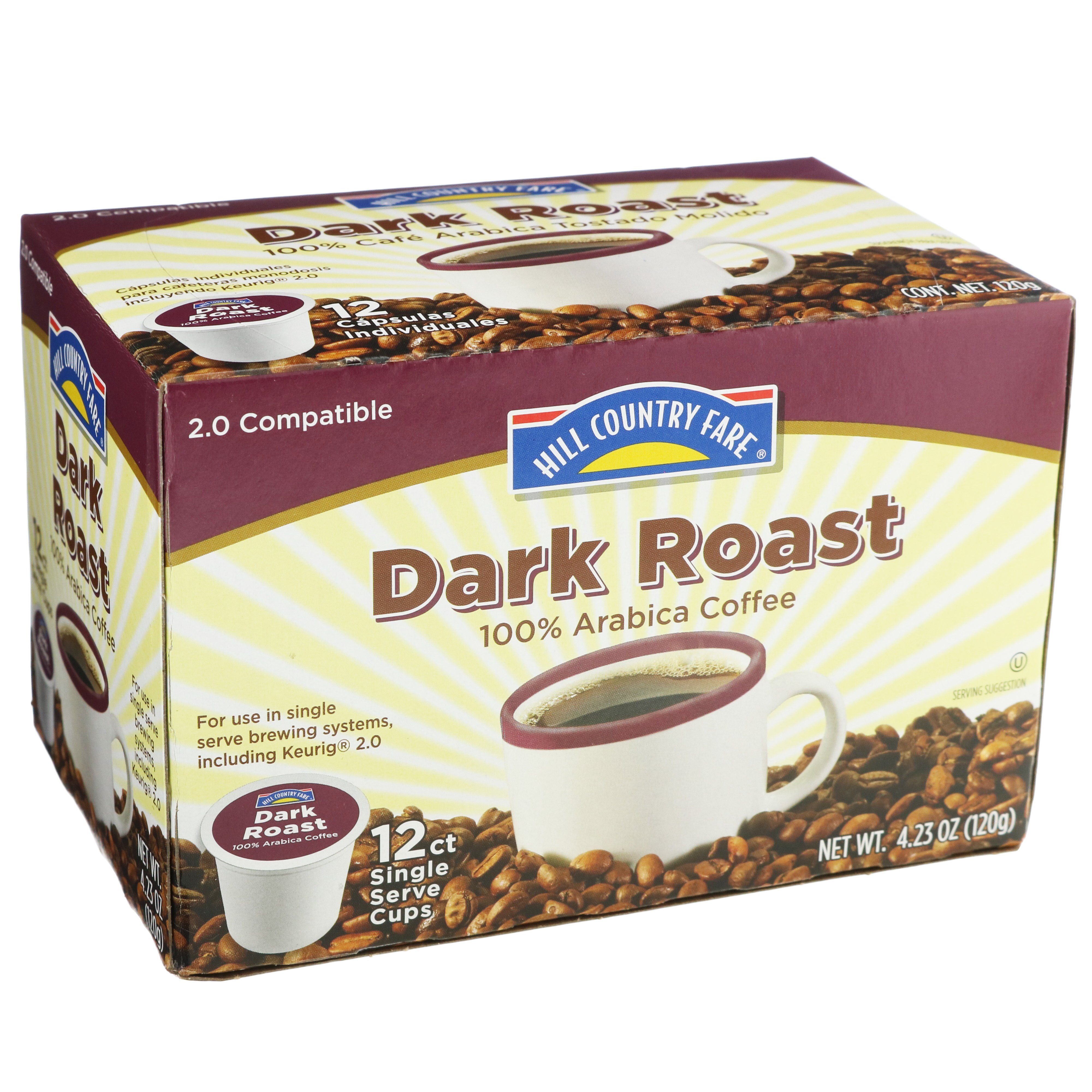 Hill Country Fare Dark Roast Single Serve Coffee Cups - Shop Coffee At ...