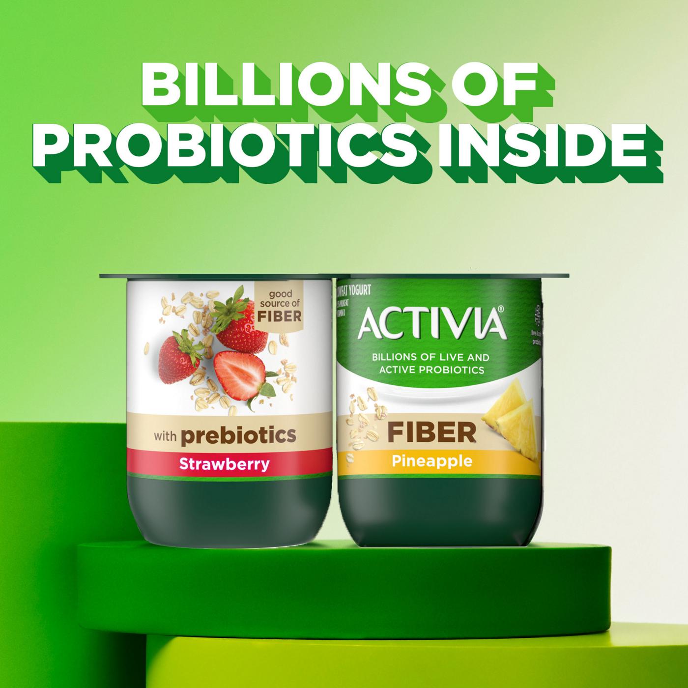 Activia Low Fat Fiber with Prebiotics Strawberry & Pineapple Yogurt; image 2 of 5