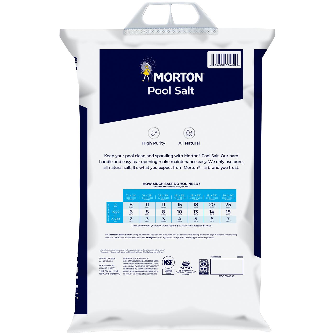 Morton All Natural, Highly Rated Pool Salt; image 2 of 5