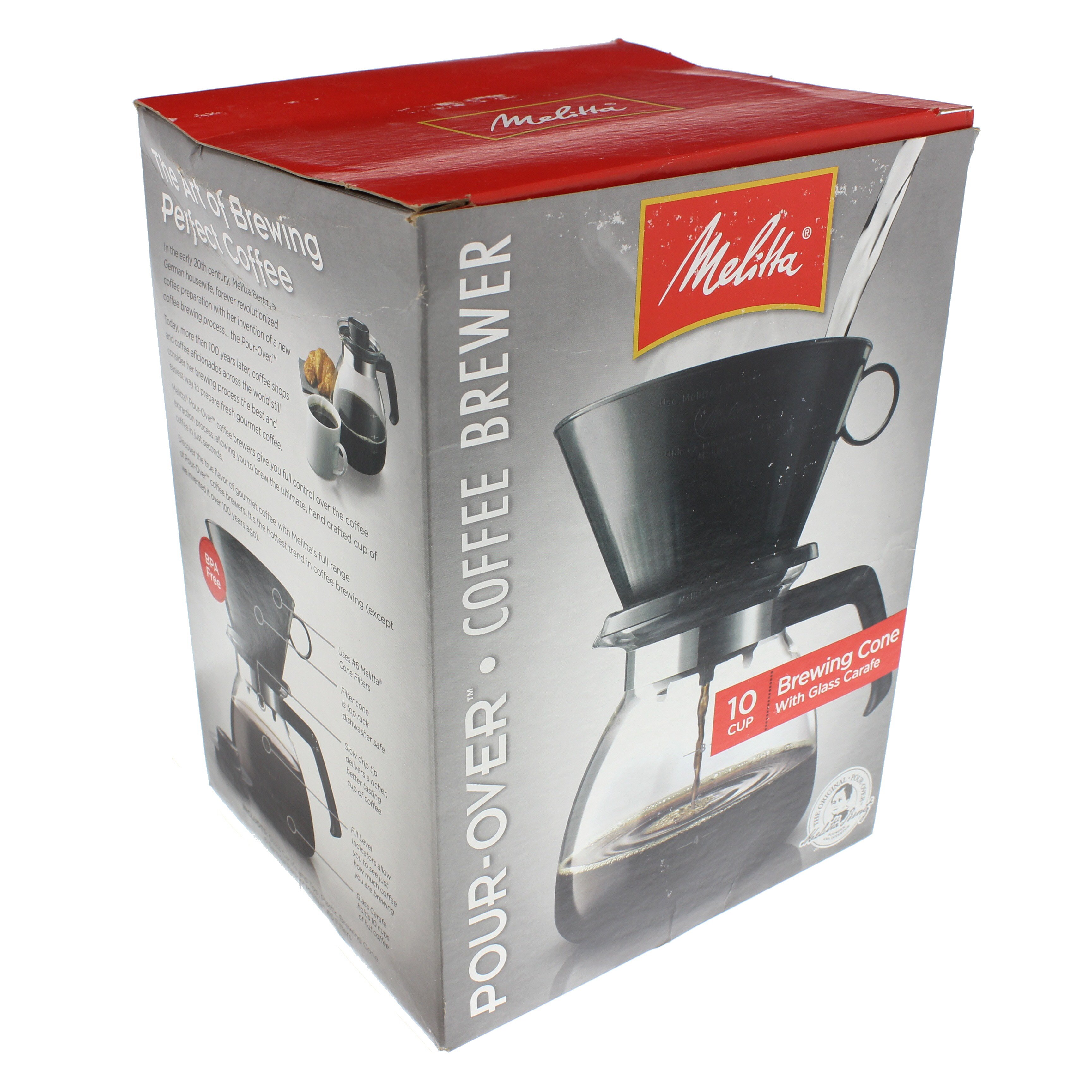 Melitta 6 Cup Glass Pour Over Coffee Brewer