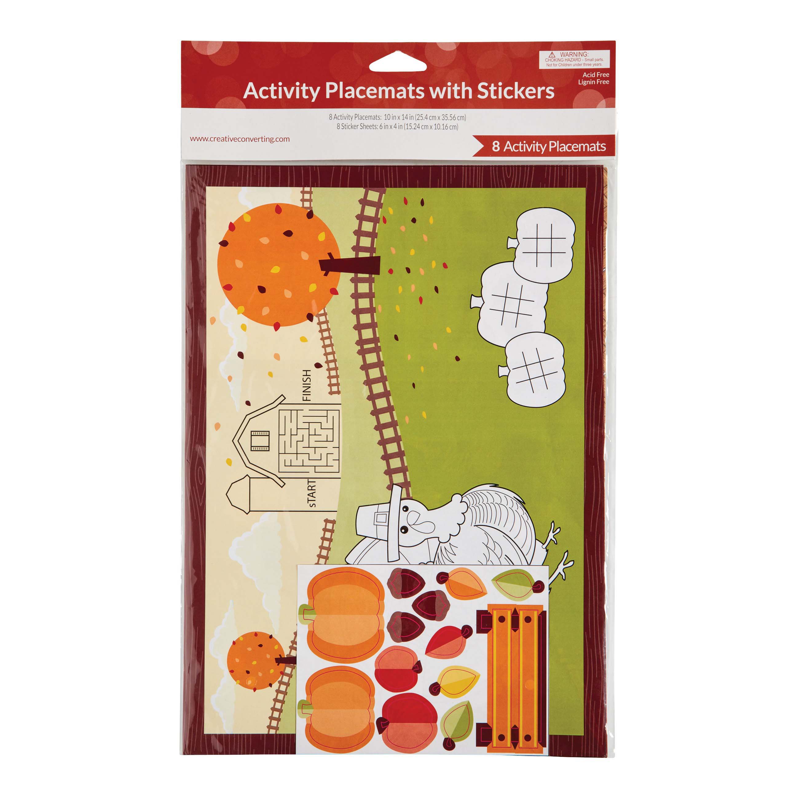 Creative Converting Fall Activity Placemats with Stickers Shop