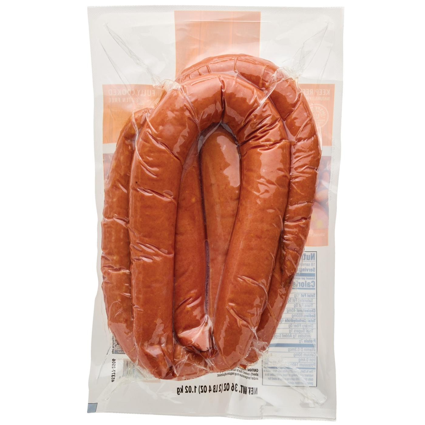 Hill Country Fare Smoked Sausage Links - Cheddar - Texas-Size Pack; image 2 of 2