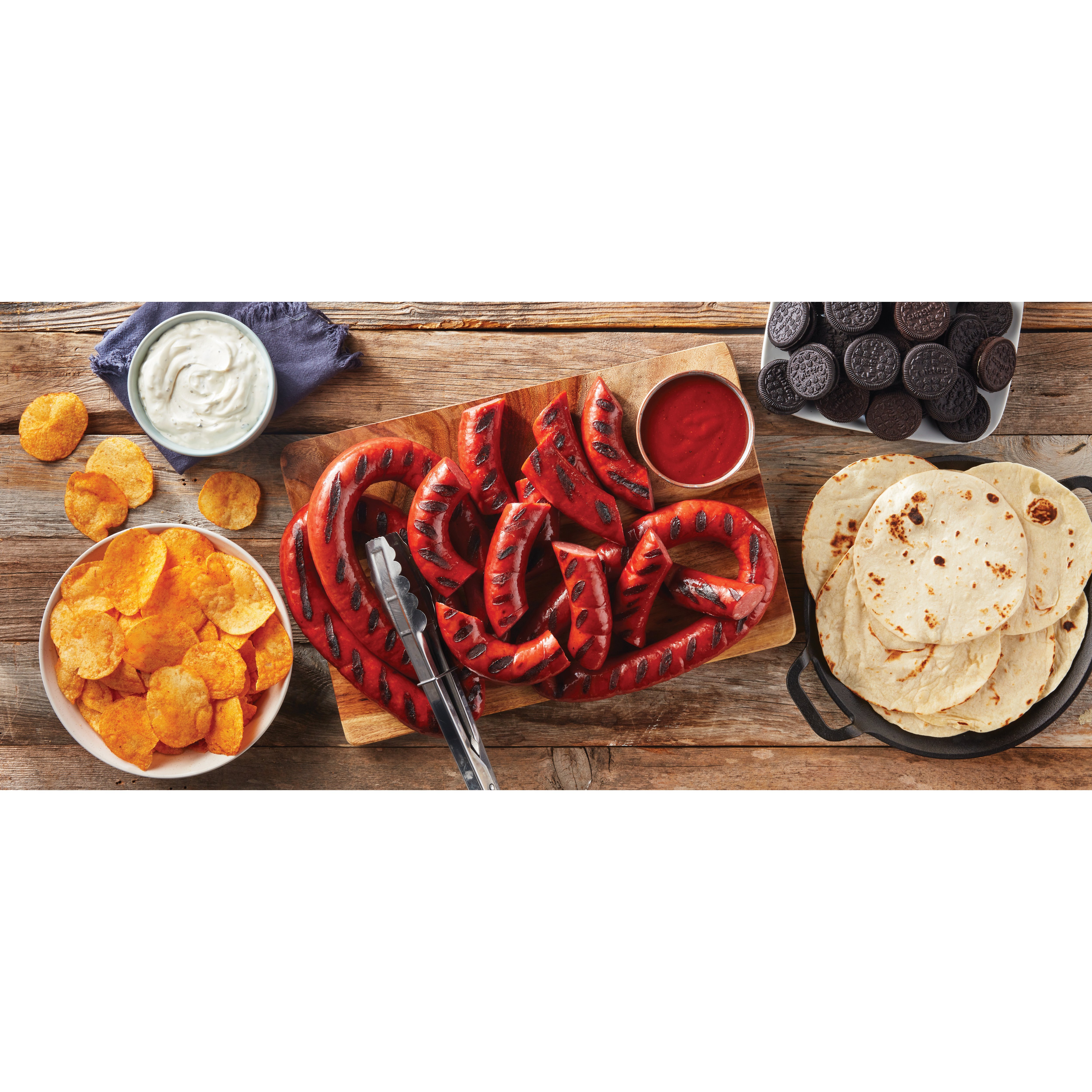 Hill Country Fare Smoked Sausage Links - Original - Texas-Size Pack ...