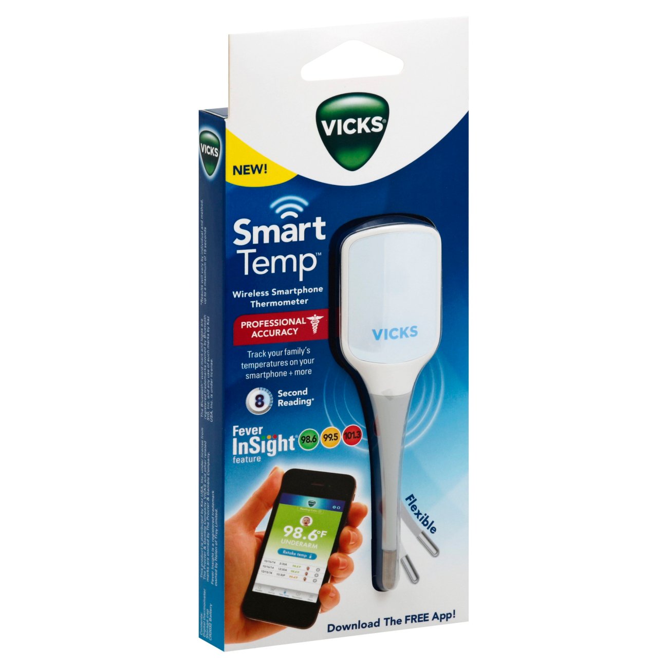 Vicks SmartTemp Wireless Thermometer Shop Thermometers & monitors at