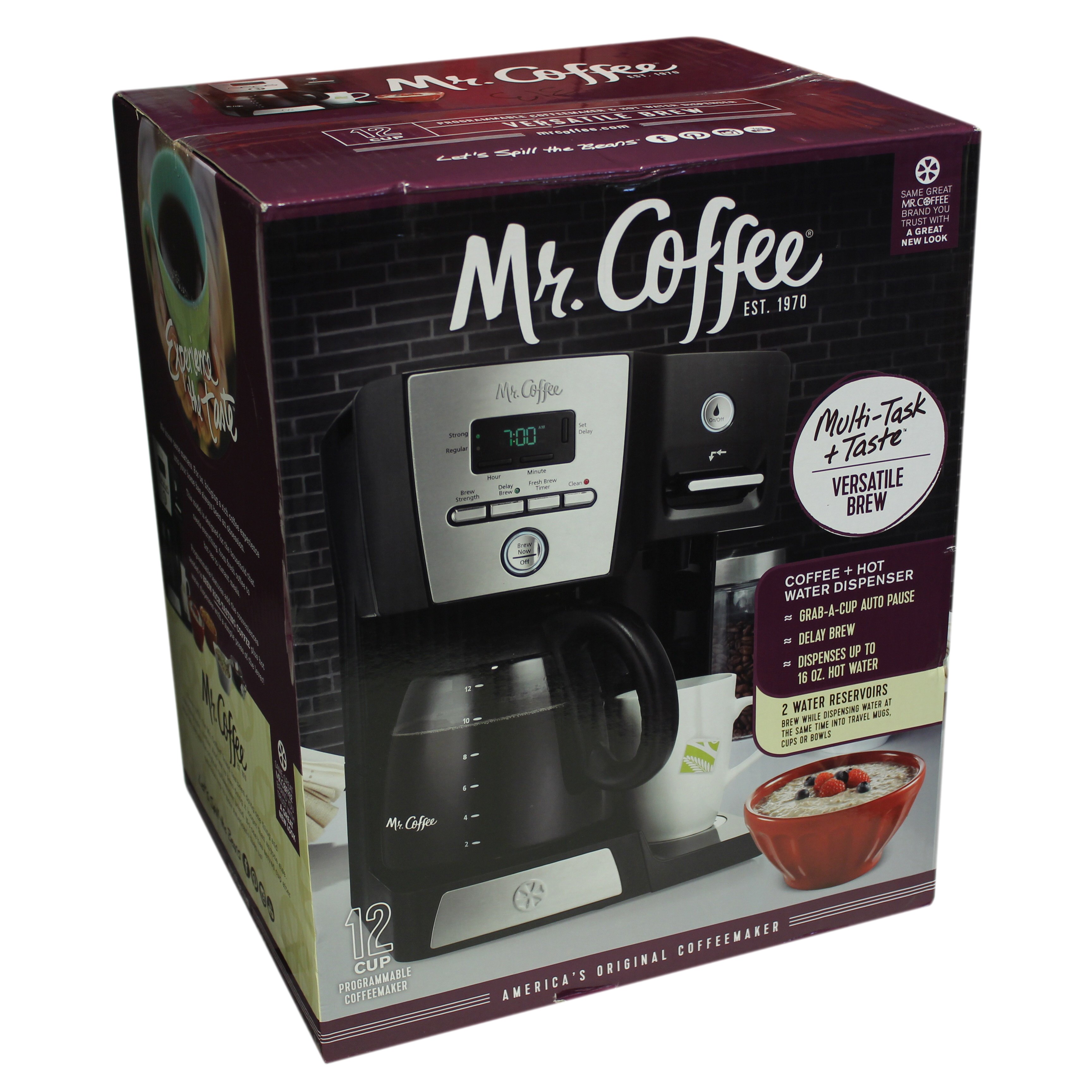 Dual Brew Coffee Maker 12 Cup Programmable Coffee Machine and