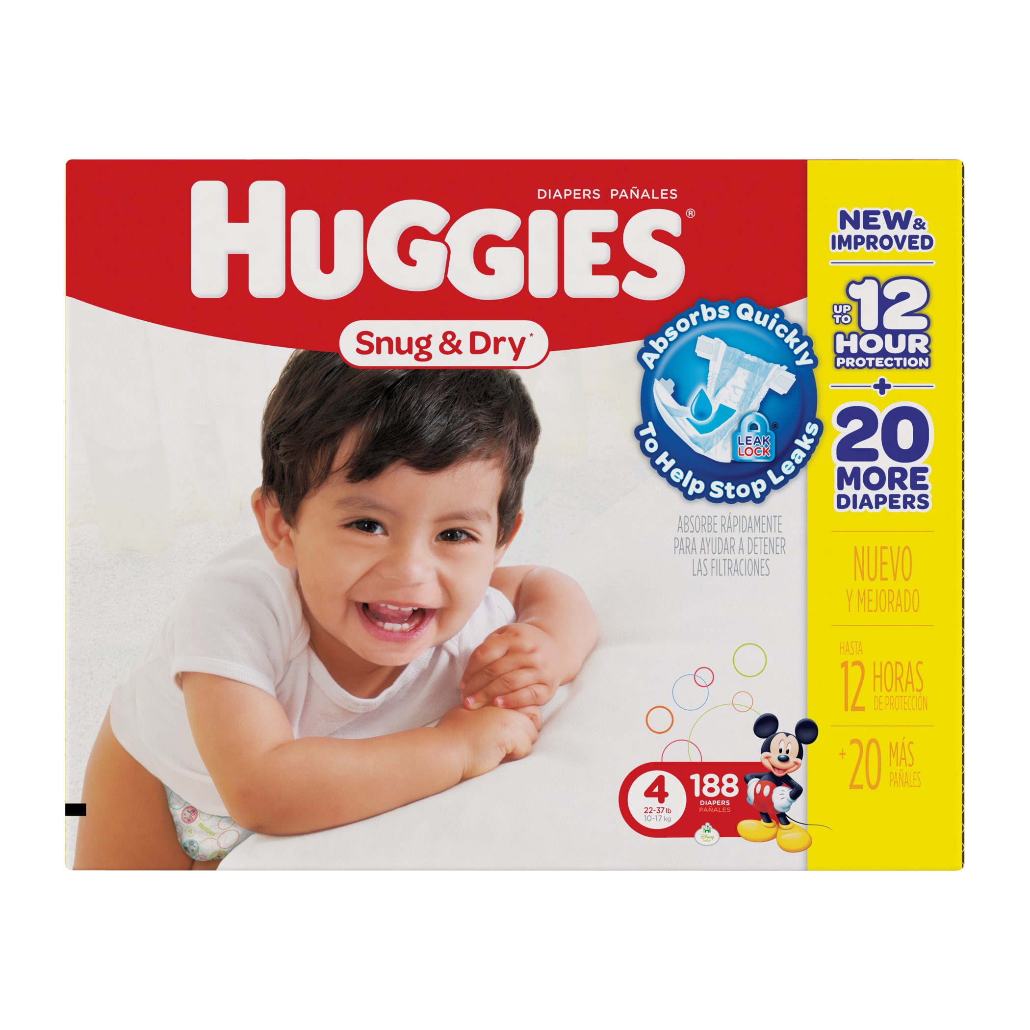 Huggies Snug & Dry Diapers Mega Colossal Pack, 188 Count - Shop Diapers ...