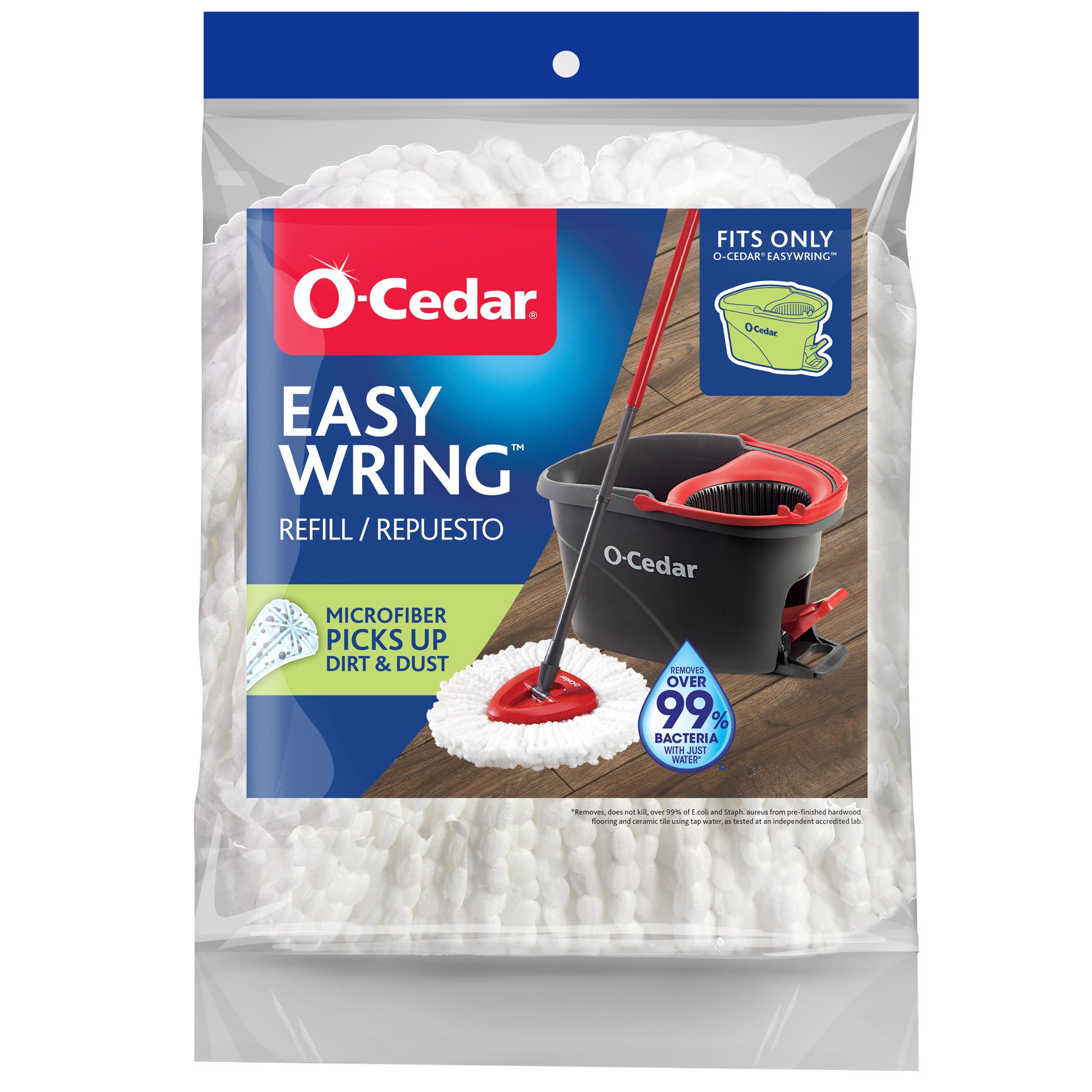 O-Cedar EasyWring Spin Mop Microfiber Refill, White Packaging May Vary