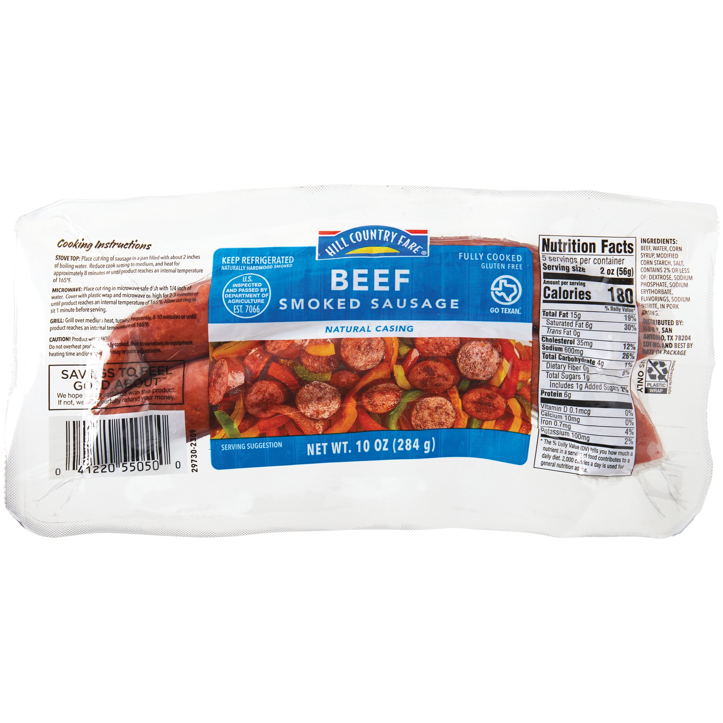 Hill Country Fare Beef Smoked Sausage with Natural Casing Shop