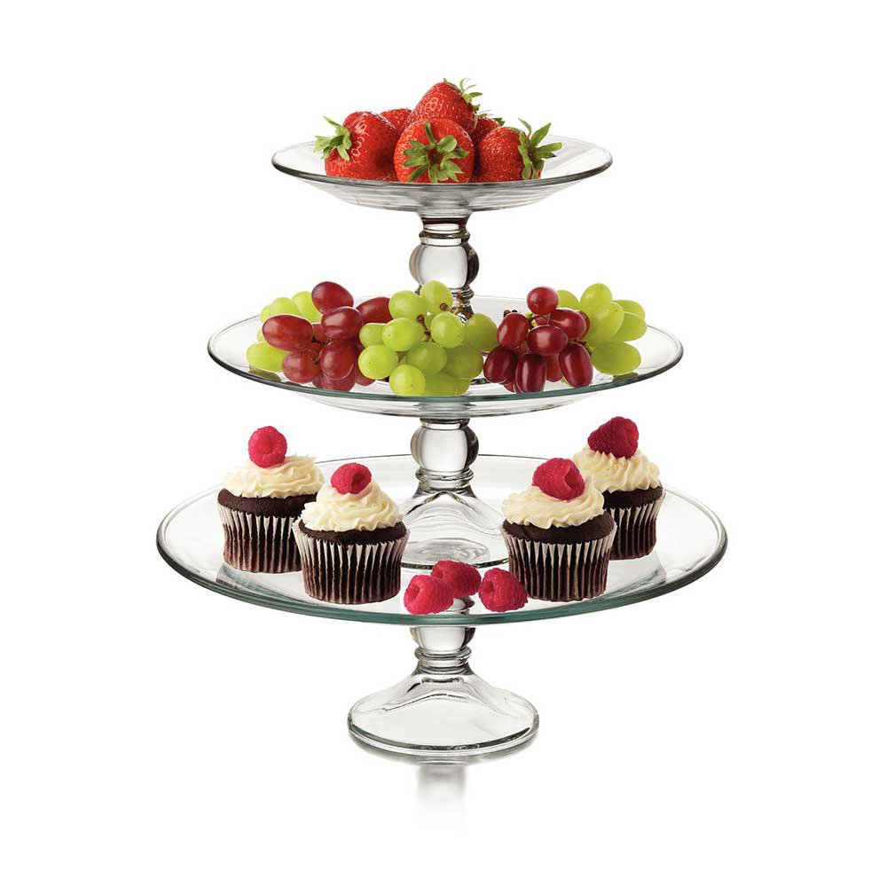 Libbey Selene 3 Tier Platter Shop Dishes at HEB