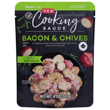 H-E-B Cooking Sauce - Bacon & Chives, 4 oz