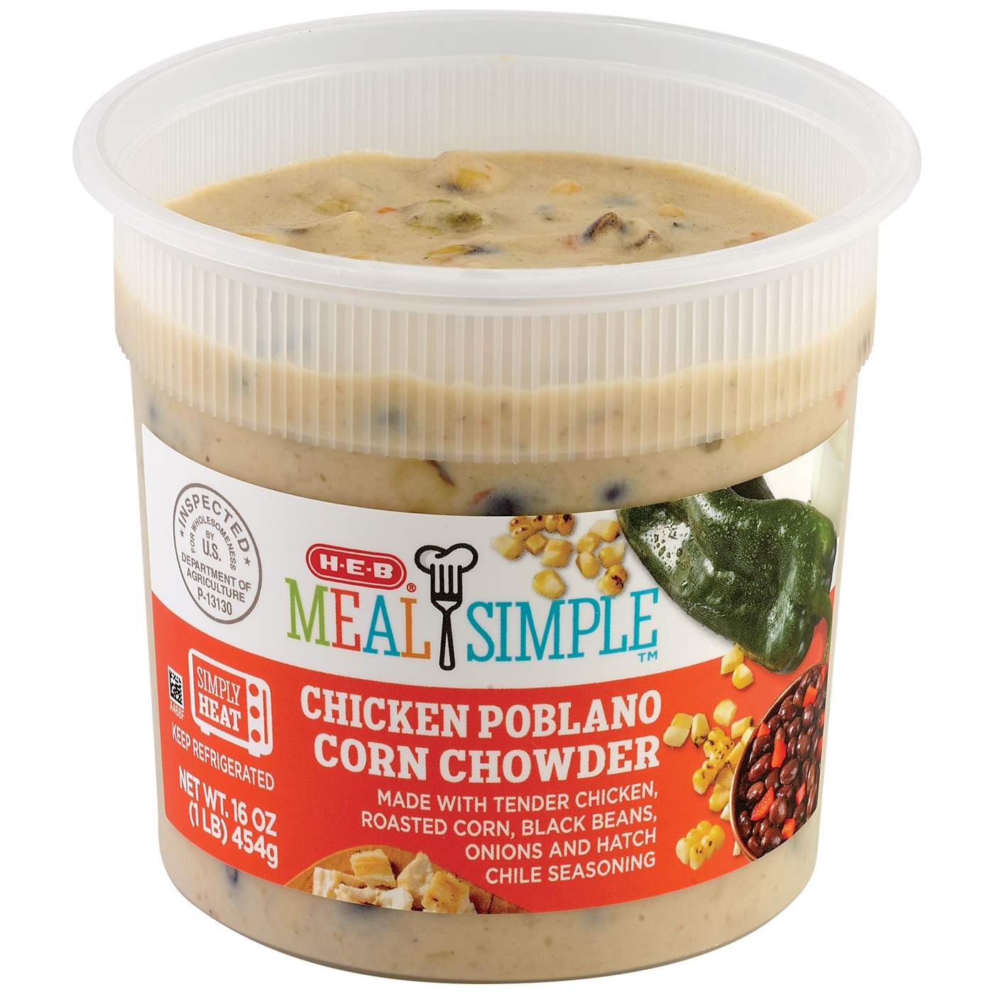 Meal Simple by H-E-B Chicken Poblano Corn Chowder Soup; image 1 of 3