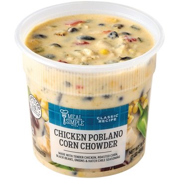 Meal Simple by H-E-B Chicken Poblano Corn Chowder Soup, 16 oz
