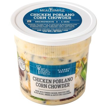 Meal Simple by H-E-B Chicken Poblano Corn Chowder Soup, 16 oz