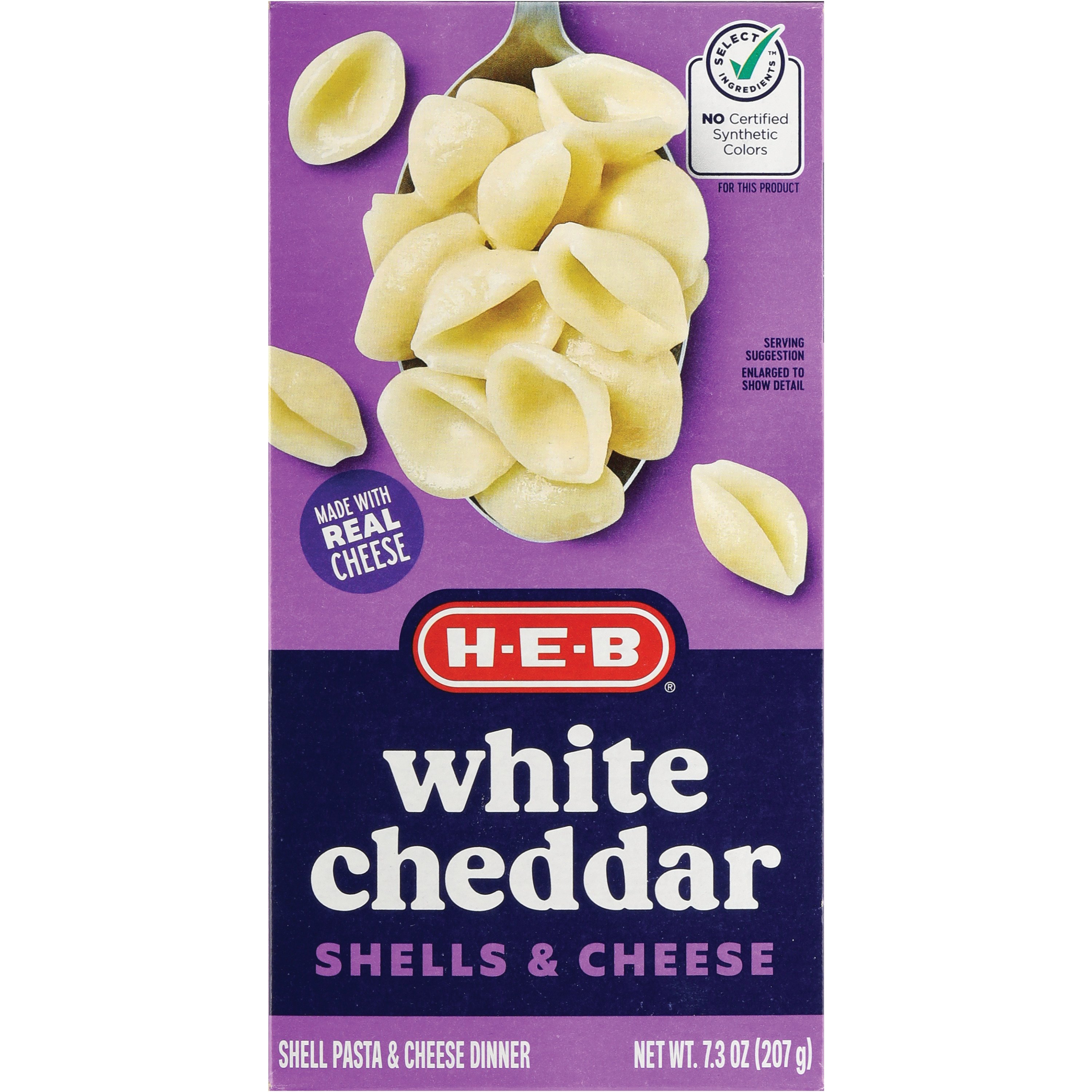 Kraft White Cheddar Macaroni & Cheese Dinner with Pasta Shells, 7.3 oz Box