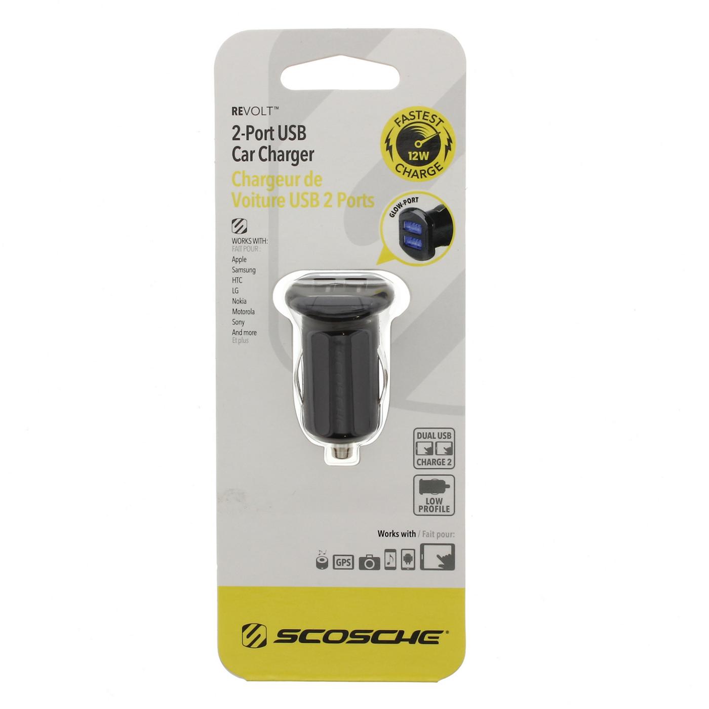Scosche Dual 12W USB Car Charger Shop Phone Chargers at HEB