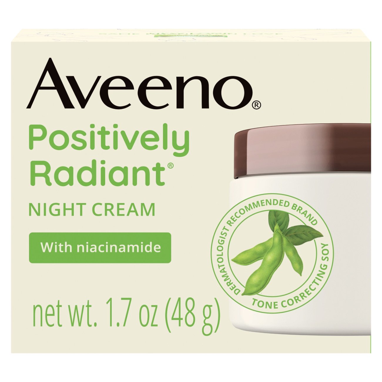 Aveeno Positively Radiant Intensive Night Cream With Vitamin B3 Shop Moisturizers at HEB