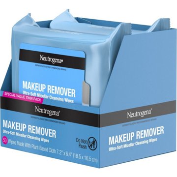 Neutrogena Makeup Remover Wipes & Face Cleansing Towelettes, 50 ct