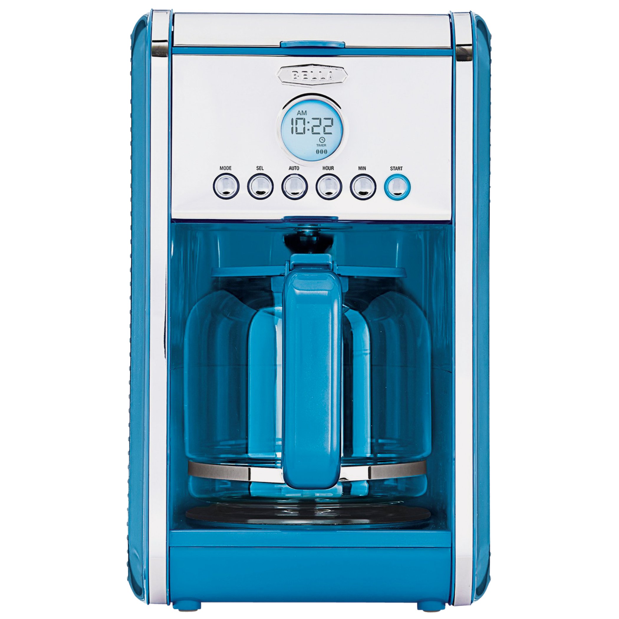  Bella Diamond Collection 12 Cup Programmable Coffeemaker  Turquoise: Drip Coffeemakers: Home & Kitchen