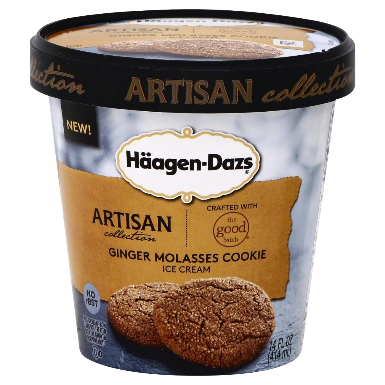 Haagen Dazs Artisan Collection Ice Cream, Ginger Molasses Cookie Shop Ice Cream at HEB