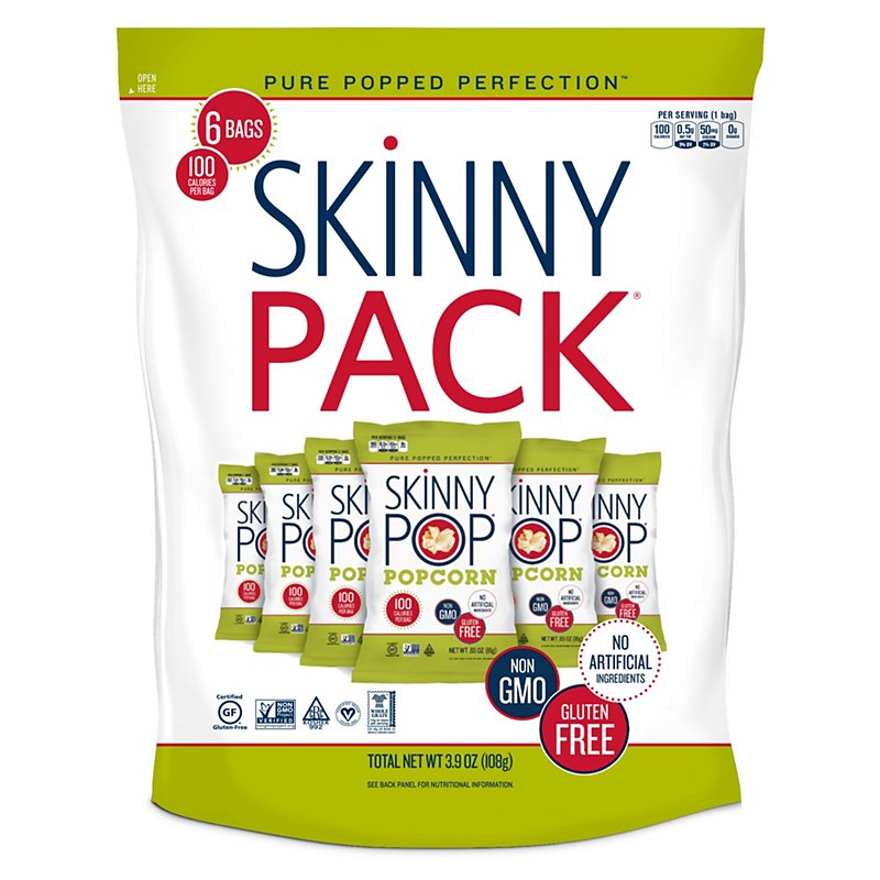 SkinnyPop Popcorn Variety Pack, Original & White Cheddar, Gluten-Free, 0.5  oz, 14 Ct