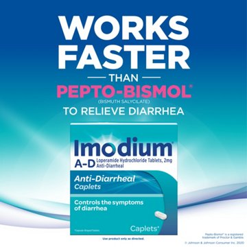 Imodium A-D Anti-Diarrhea Relief Caplets with Loperamide HCl