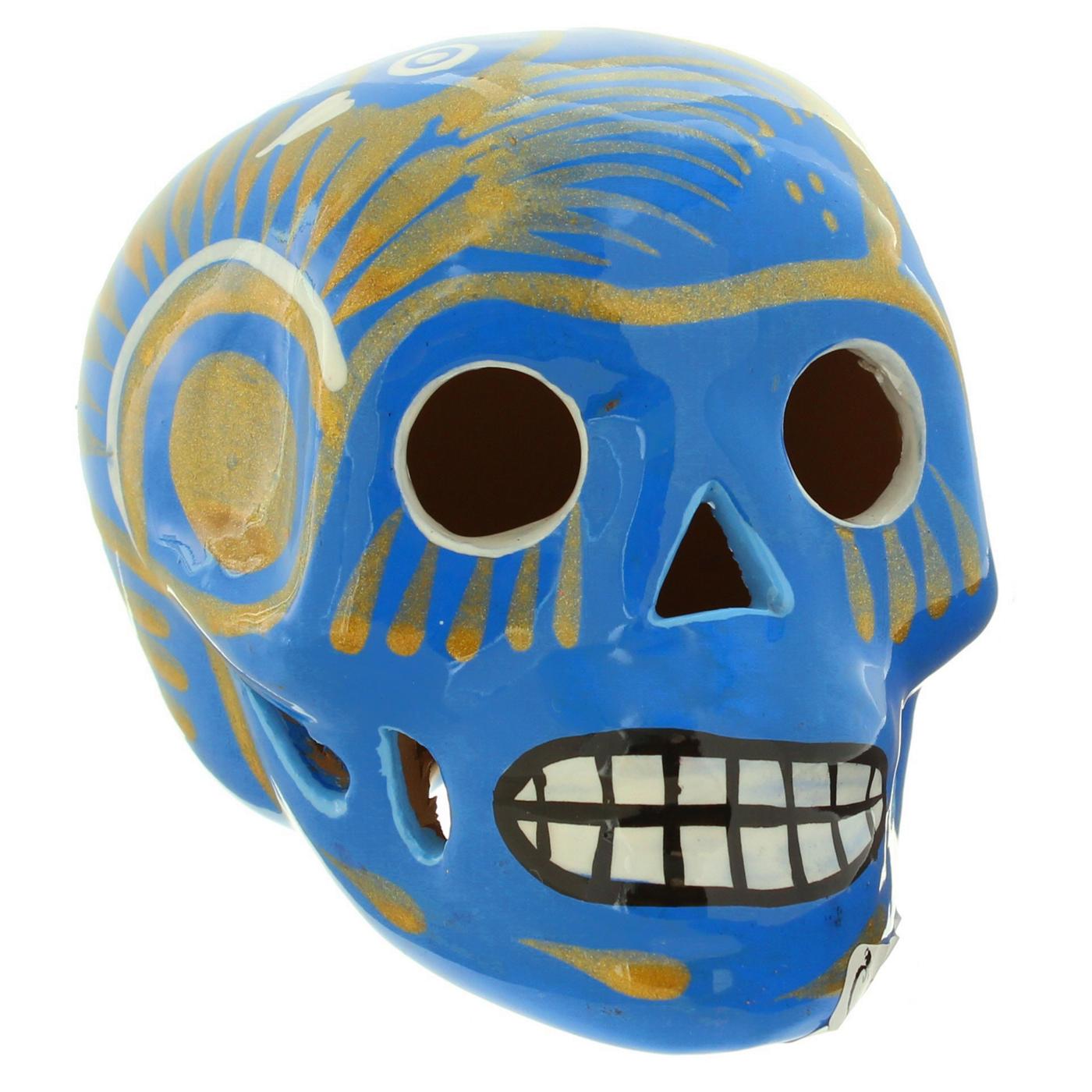 Blue Orange Pottery Talavera Small Sugar Skulls, Assorted Colors & Designs; image 1 of 12