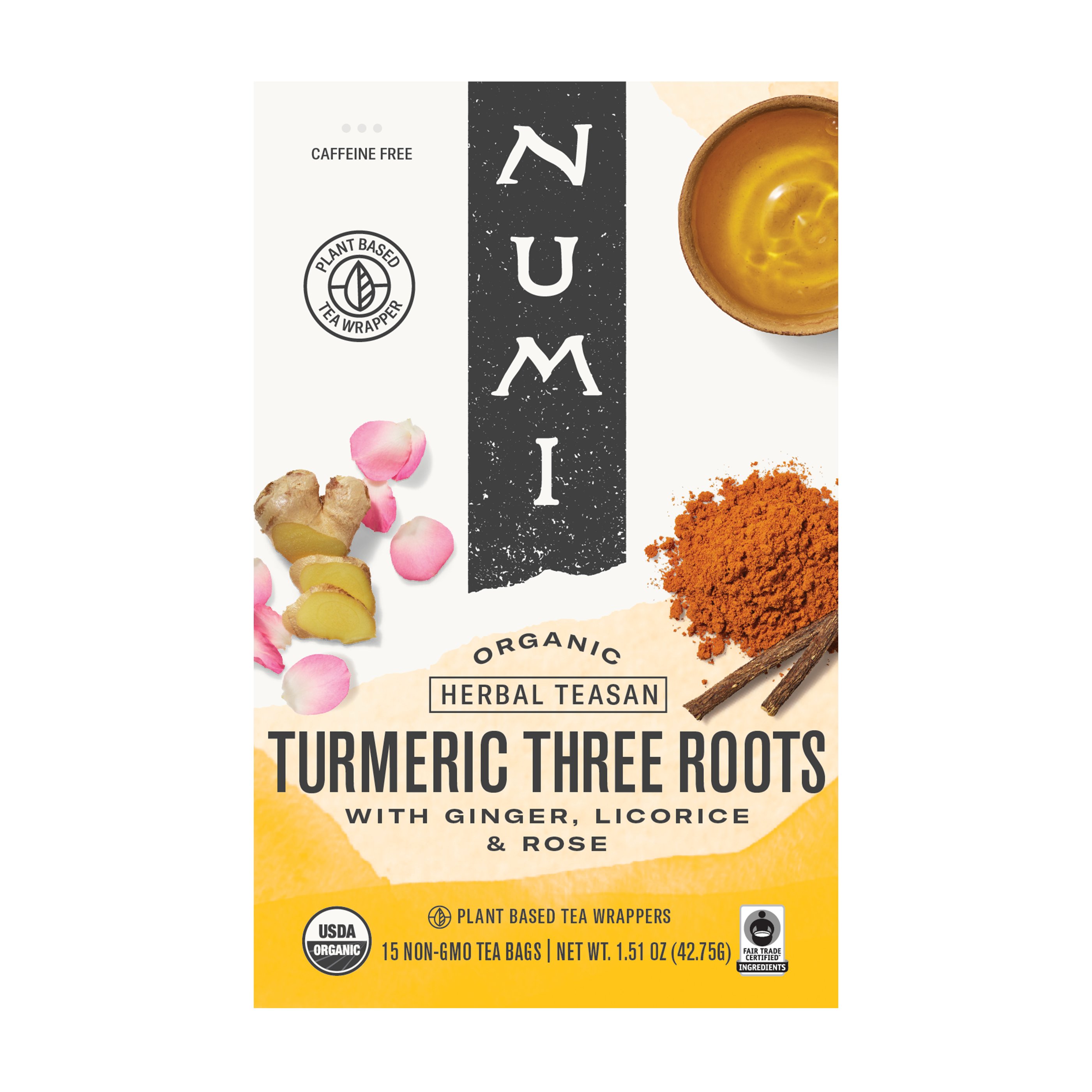 Numi Organic Turmeric Tea Three Roots Tea Bags Shop Tea at HEB