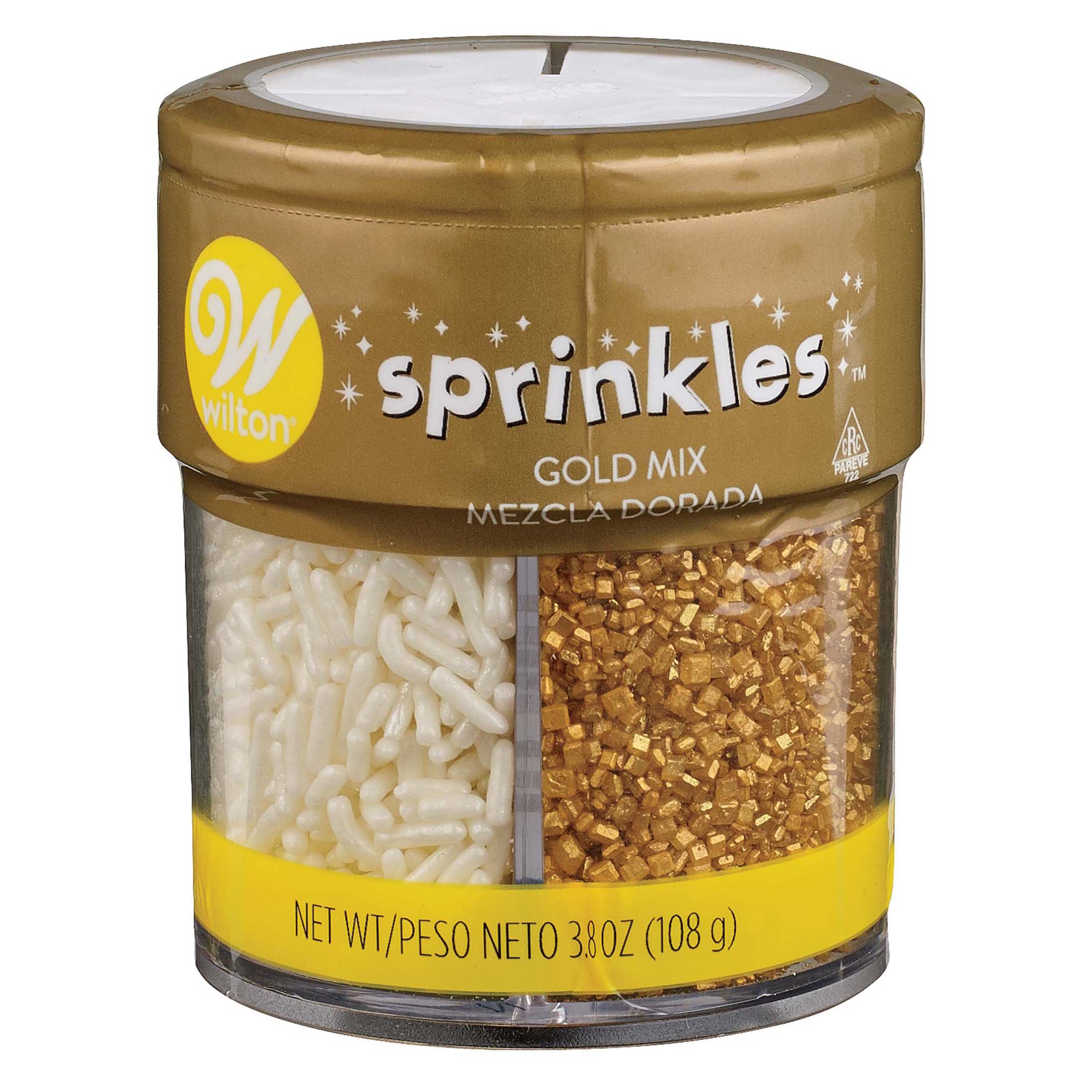 Wilton 4-Cell Gold Mix Sprinkles, 3.8 oz