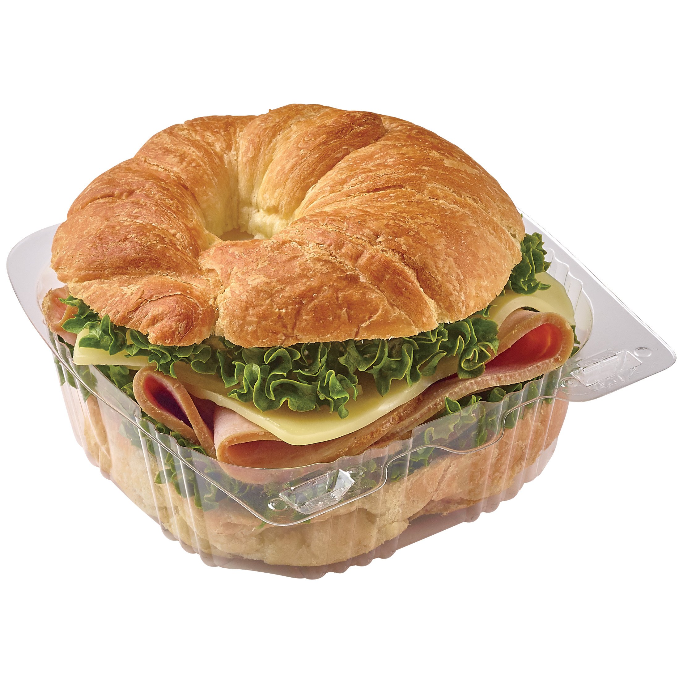 H-E-B Deli Boxed Lunch – Uncured Ham & Swiss Croissant Sandwich