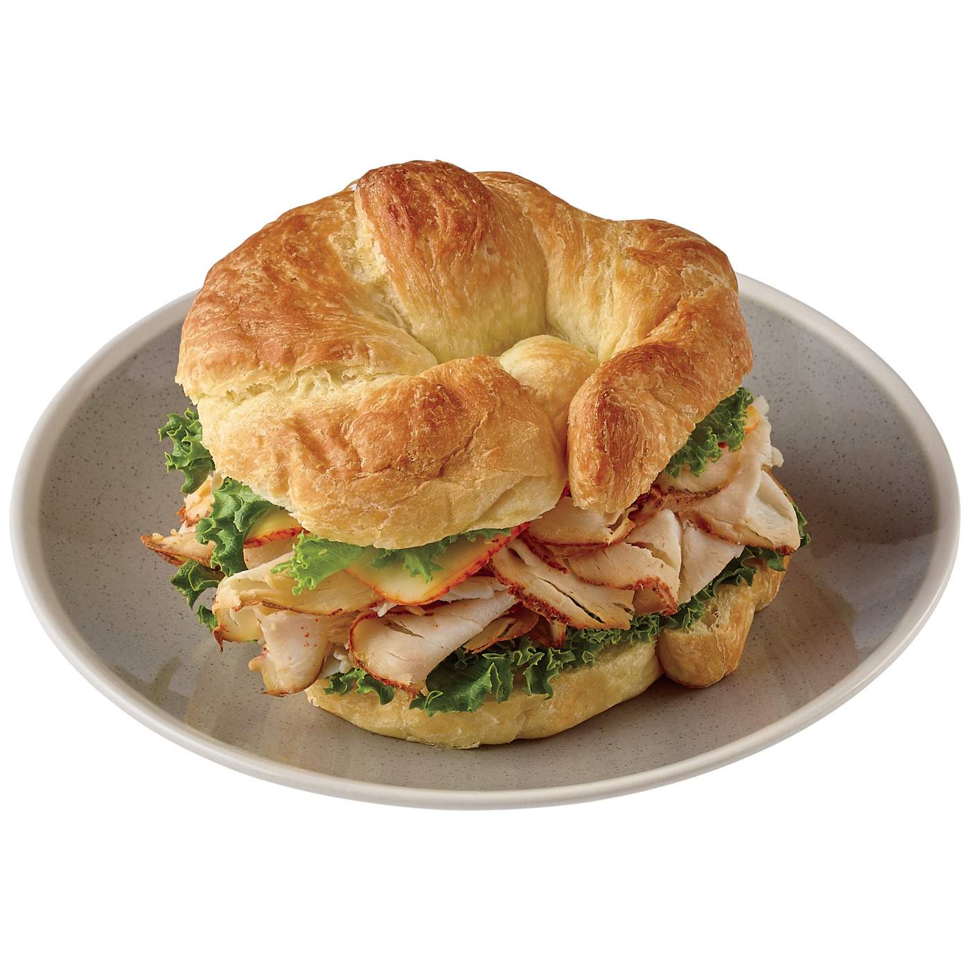 Meal Simple by H-E-B Oven Roasted Turkey & Muenster Cheese Croissant Sandwich; image 2 of 2
