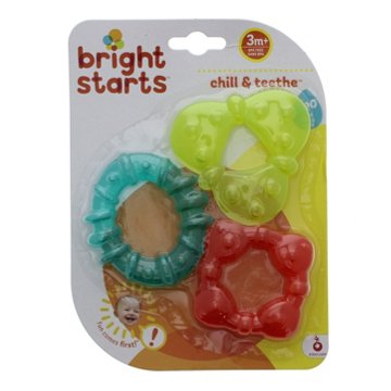 Bright Starts Chill & Teethe, Assorted Colors, 3 ct