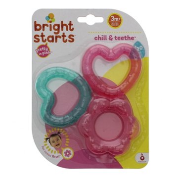 Bright Starts Chill & Teethe, Assorted Colors, 3 ct