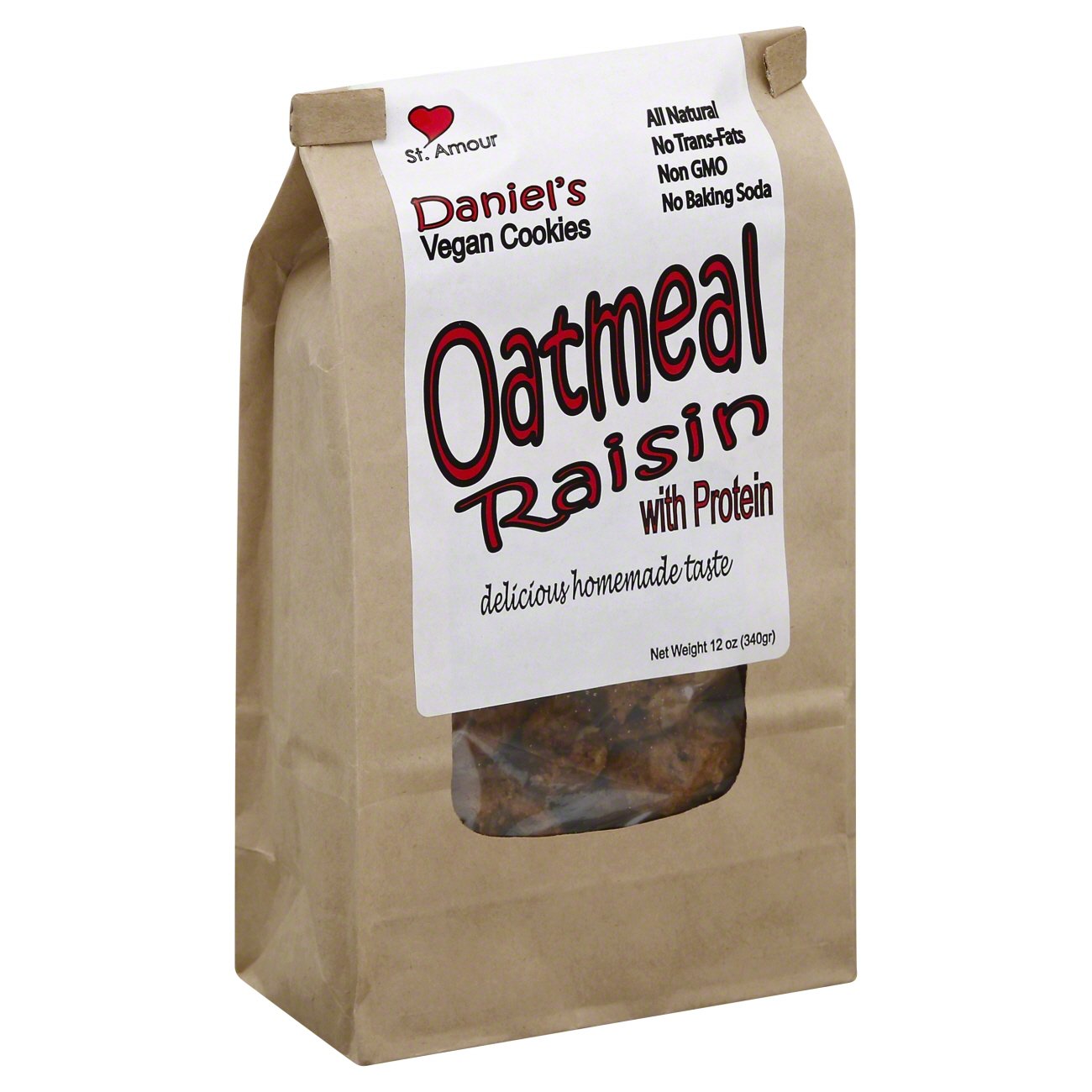 Daniel's Vegan Cookies Oatmeal Raisin With Protein Shop Cookies at HEB