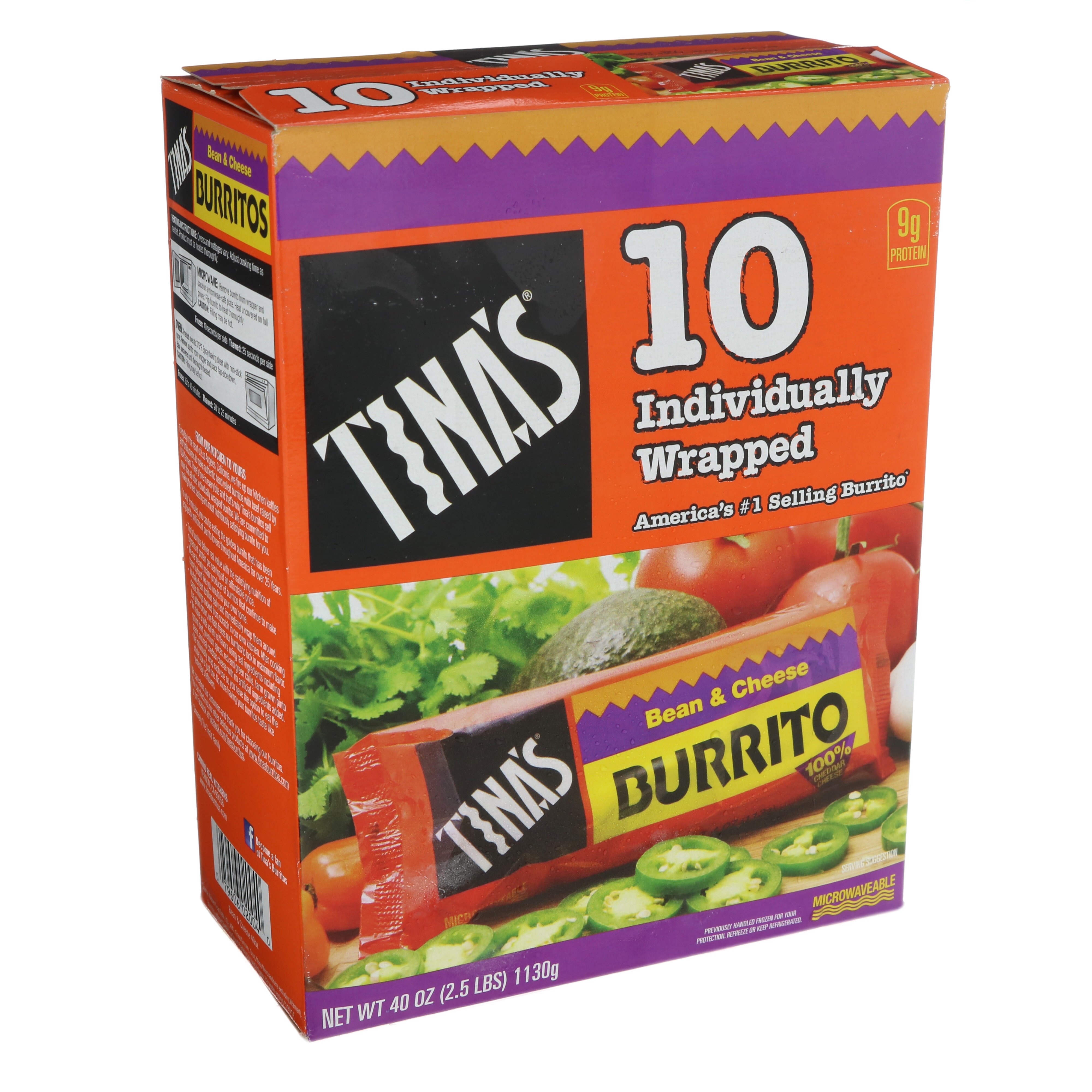 Tina's Bean & Cheese Burritos Shop Meals & Sides at HEB