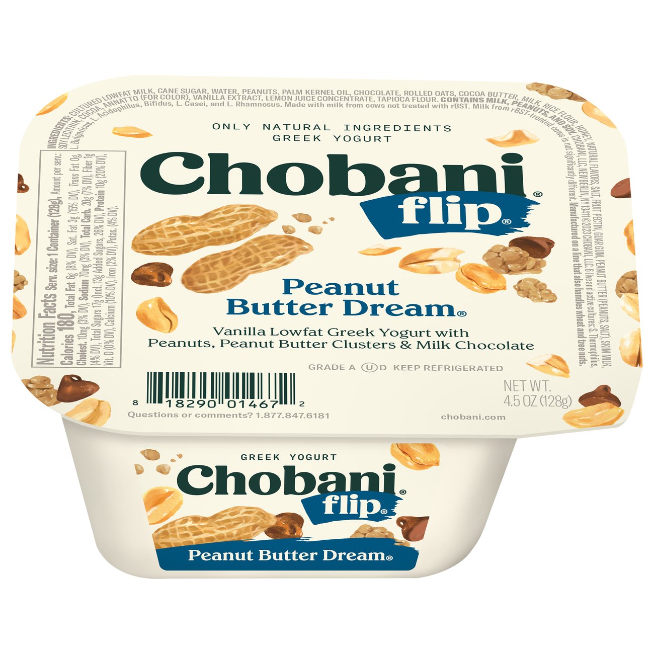 Chobani Flip LowFat Peanut Butter Dream Greek Yogurt Shop Yogurt at