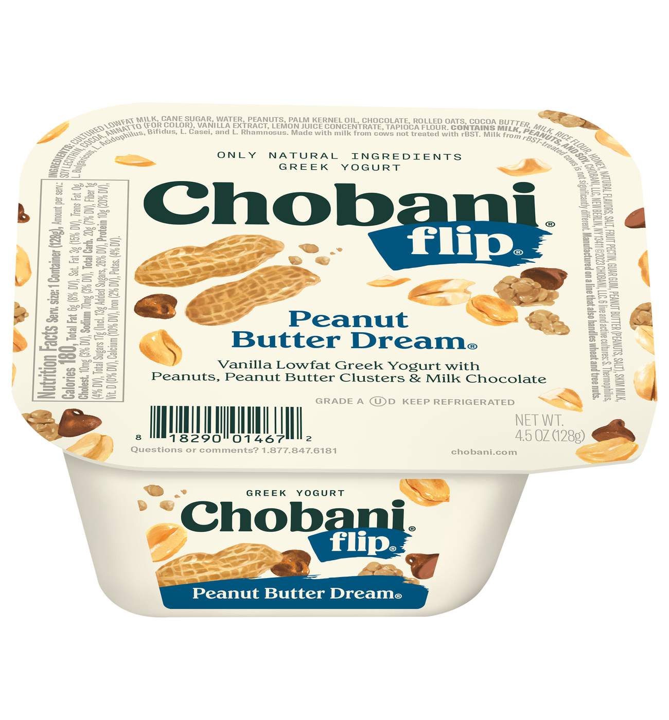 Chobani Flip Low-Fat Peanut Butter Dream Greek Yogurt; image 1 of 2