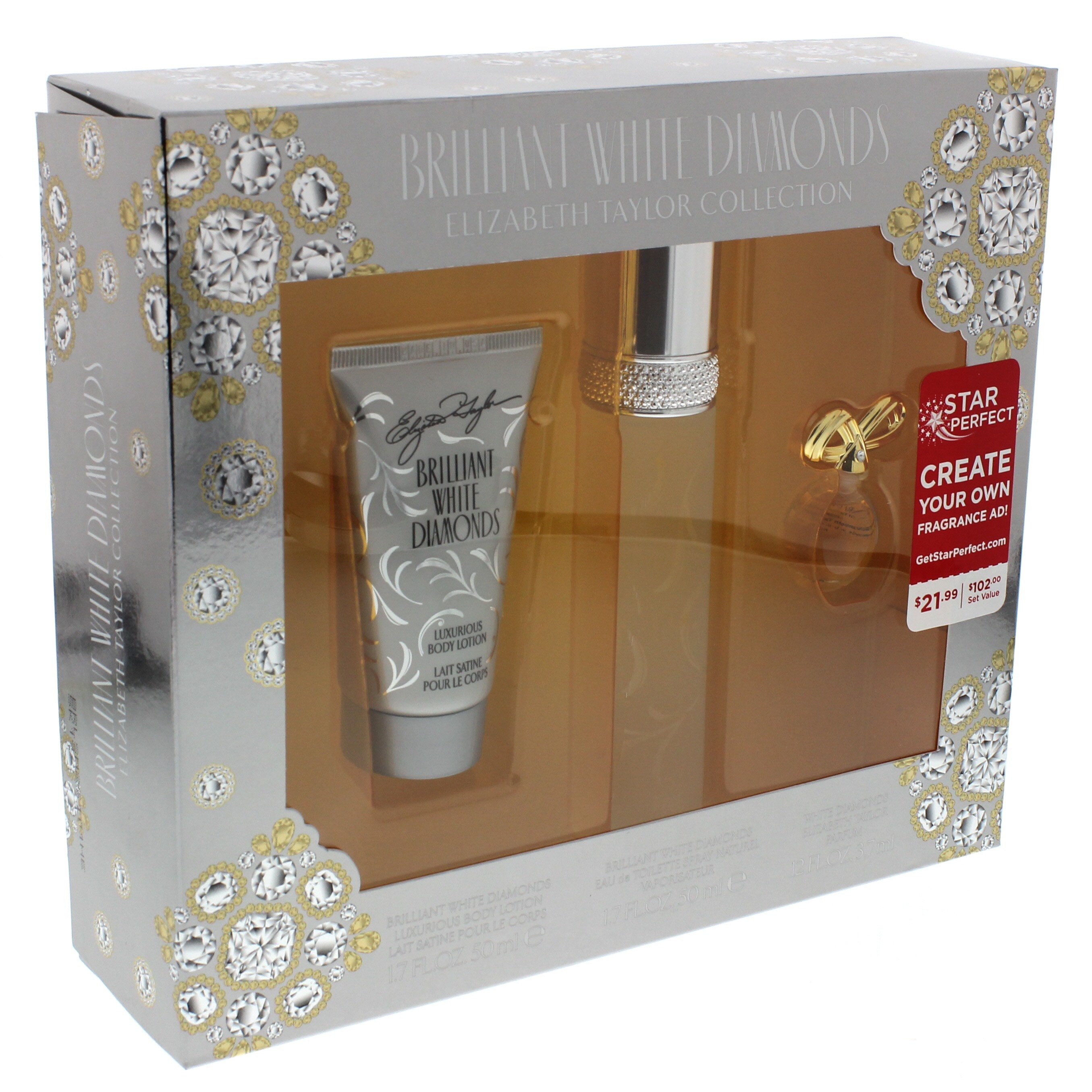 Brilliant White Diamonds Perfume Set Shop Bath & Skin Care Sets at HEB