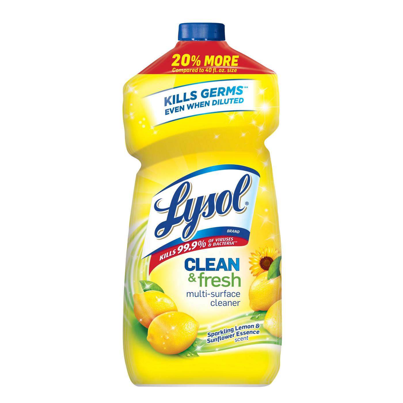 Lysol Clean & Fresh Sparkling Lemon & Sunflower Essence Multi-Surface Cleaner ; image 1 of 6