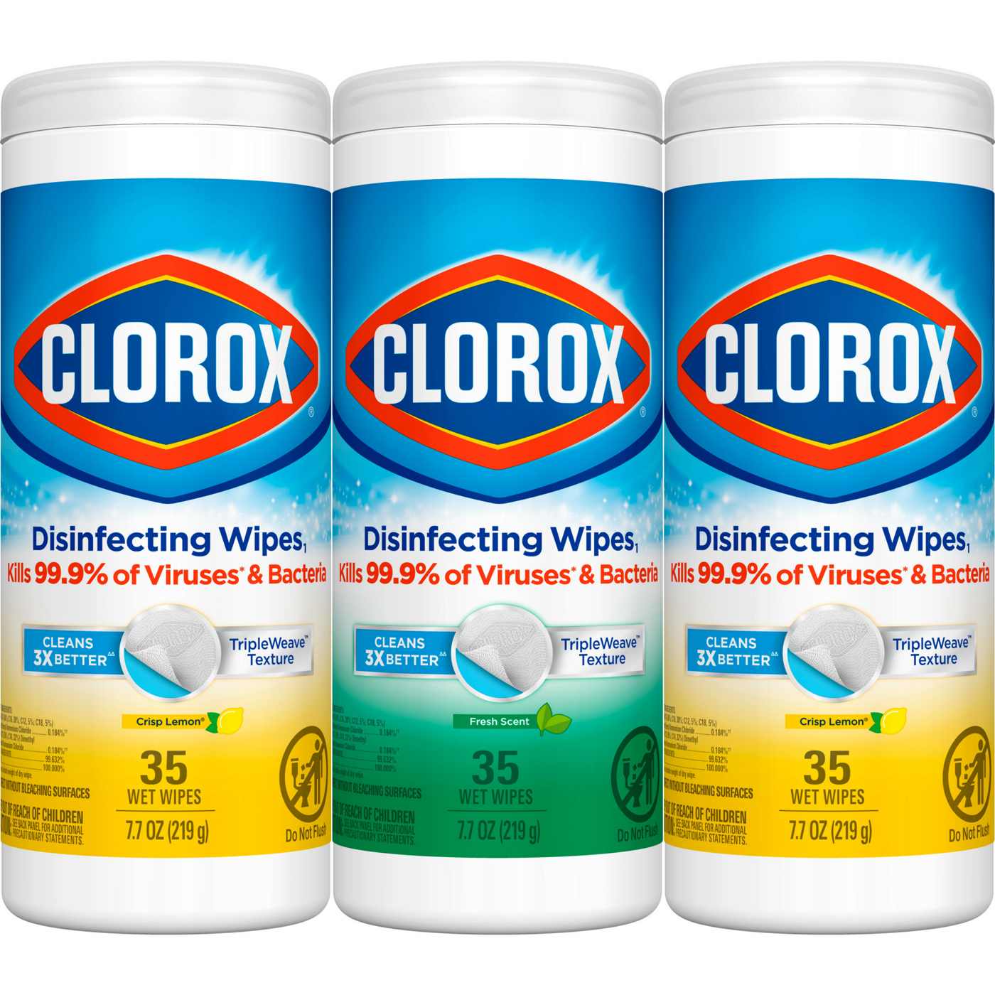 Clorox Disinfecting Wipes Value Pack, 3 pack; image 1 of 8