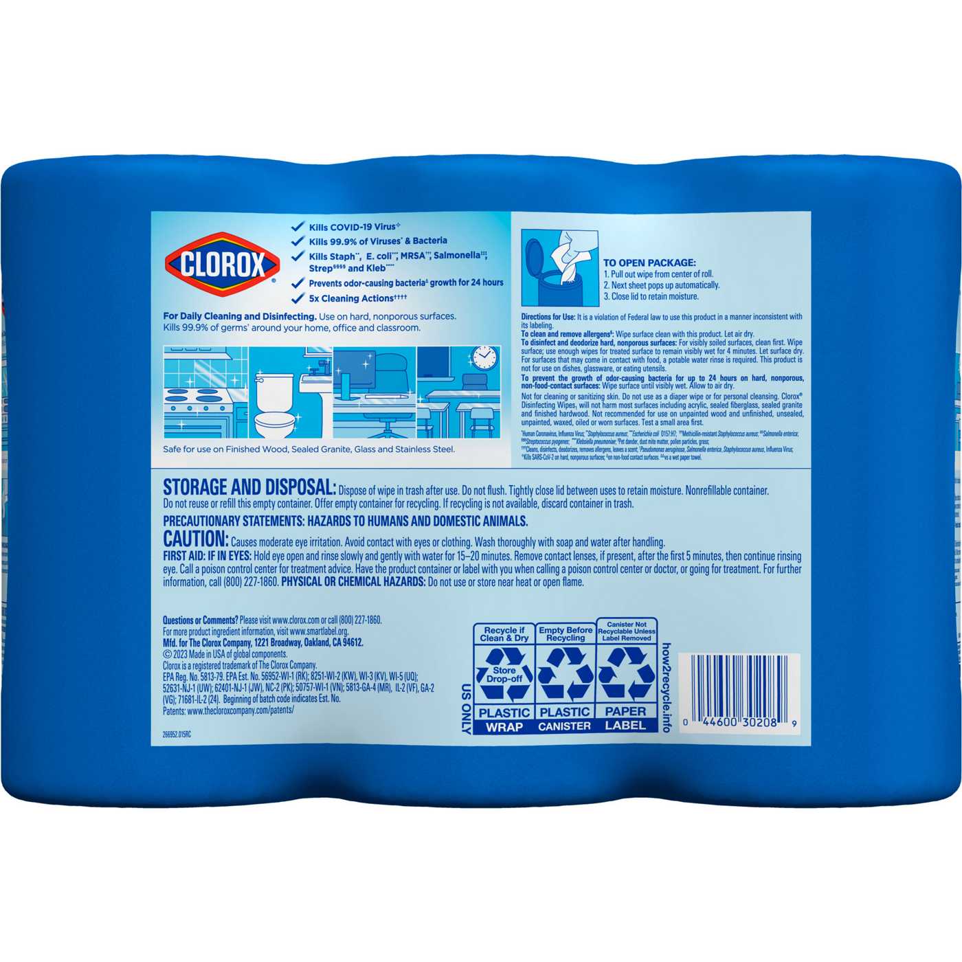 Clorox Disinfecting Bleach Free Cleaning Wipes Value 3 Pack; image 8 of 9