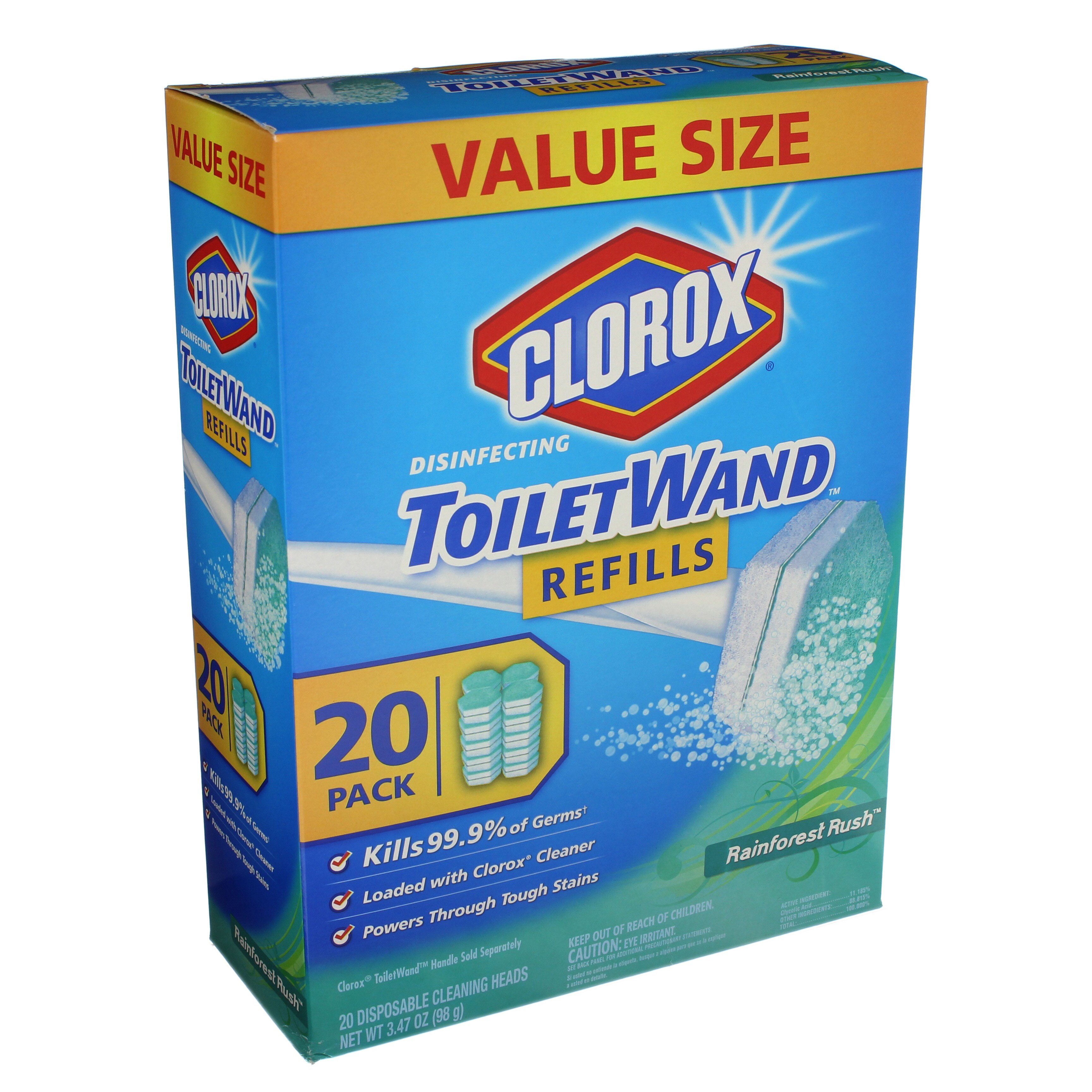 Clorox Toilet Wand Toilet Cleaning, Refills - 10 pads, 1.74 oz