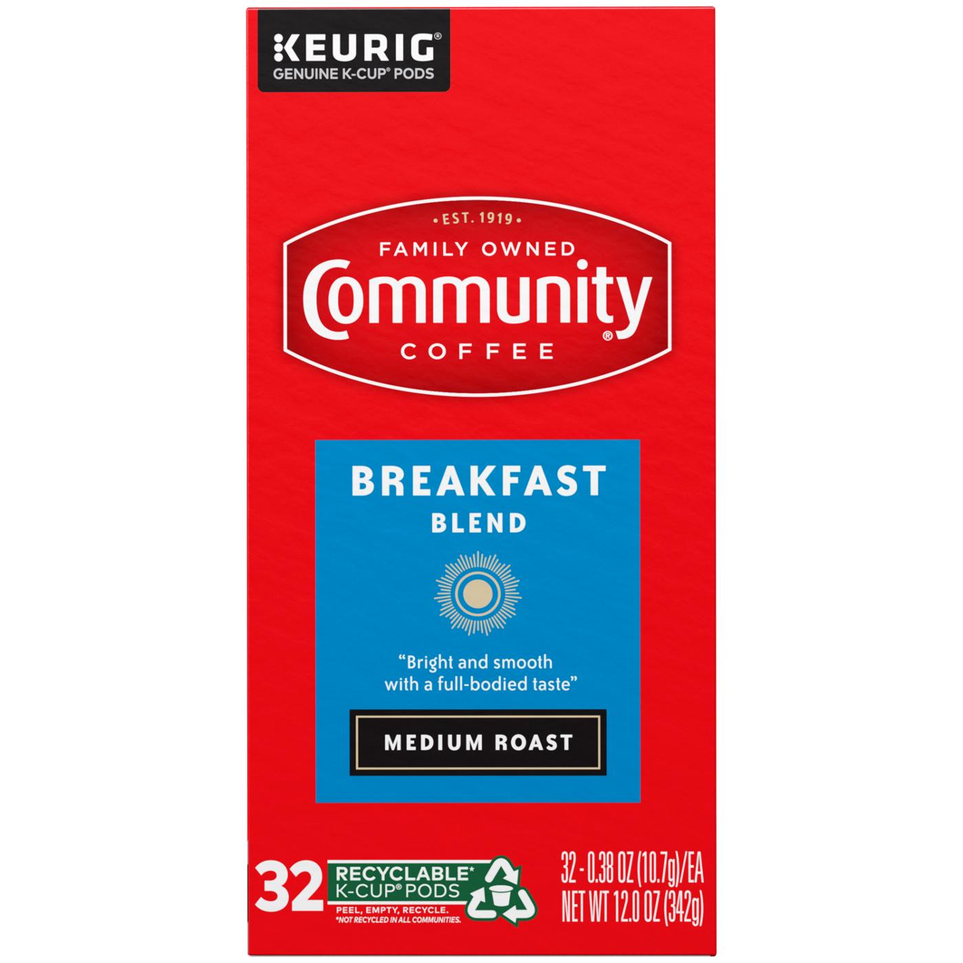 Community Coffee Breakfast Blend Medium Roast Single Serve Coffee K Cups; image 2 of 7