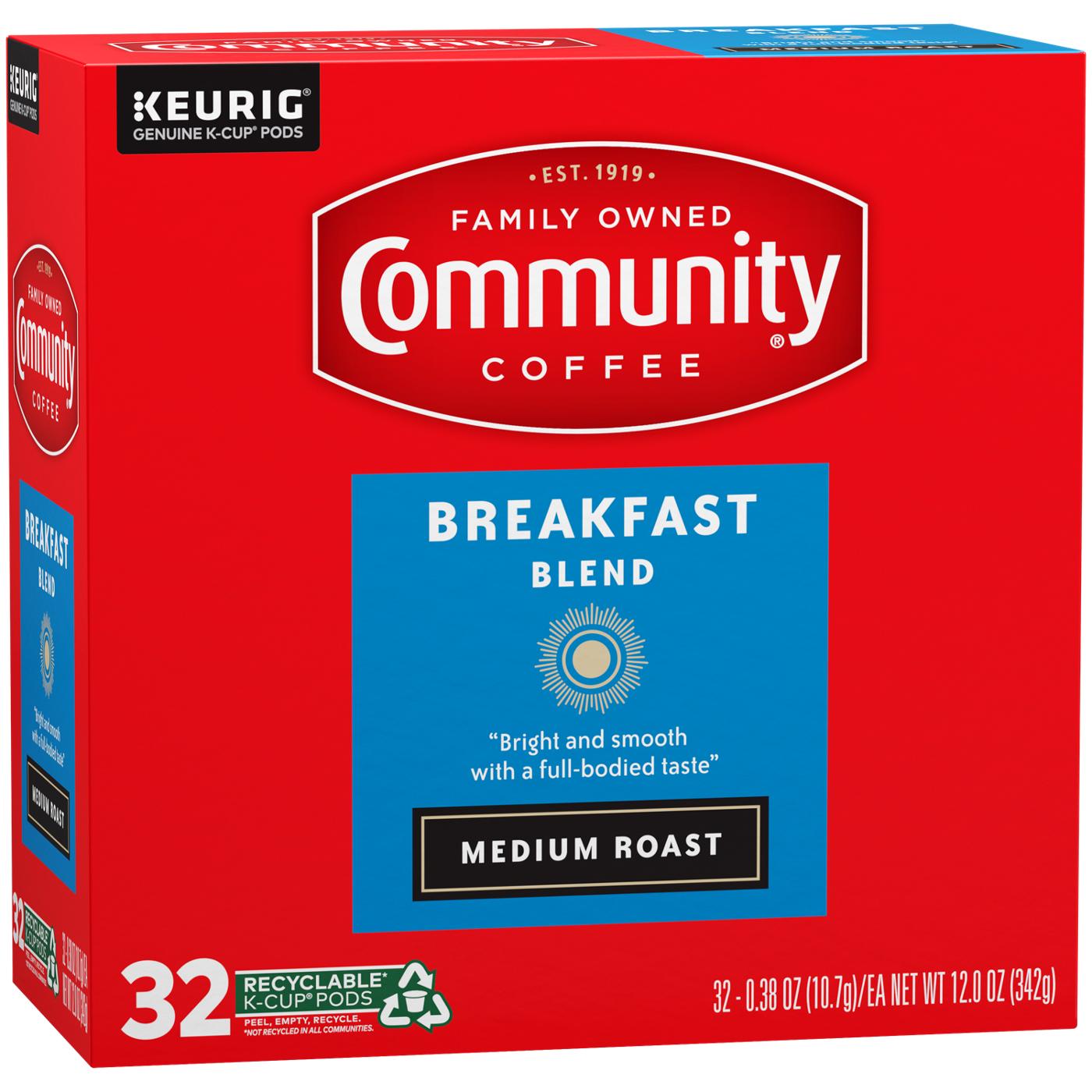 Community Coffee Breakfast Blend Medium Roast Single Serve Coffee K Cups; image 3 of 7