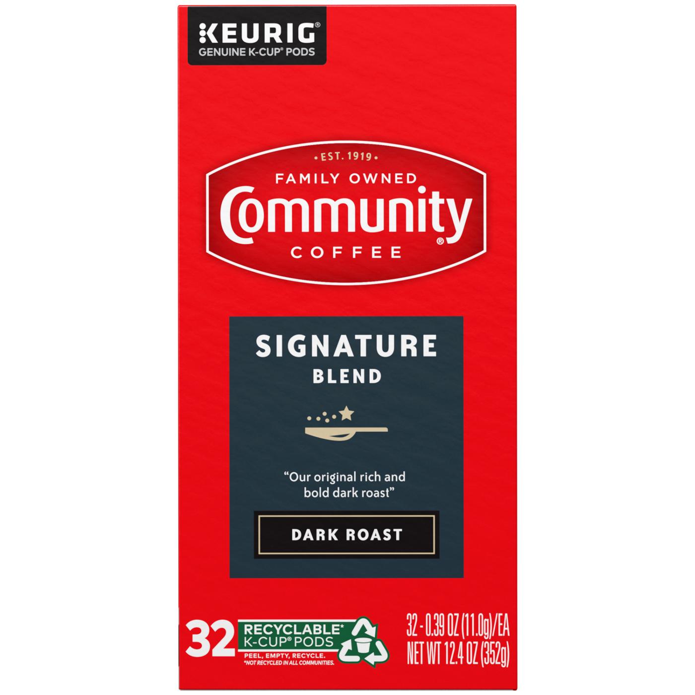 Community Coffee Signature Blend Dark Roast Single Serve Coffee K Cups; image 3 of 7