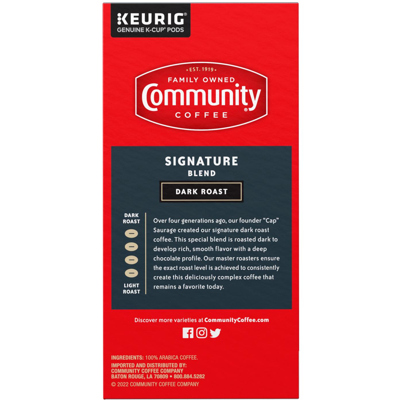Community Coffee Signature Blend Dark Roast Single Serve Coffee K Cups; image 7 of 7