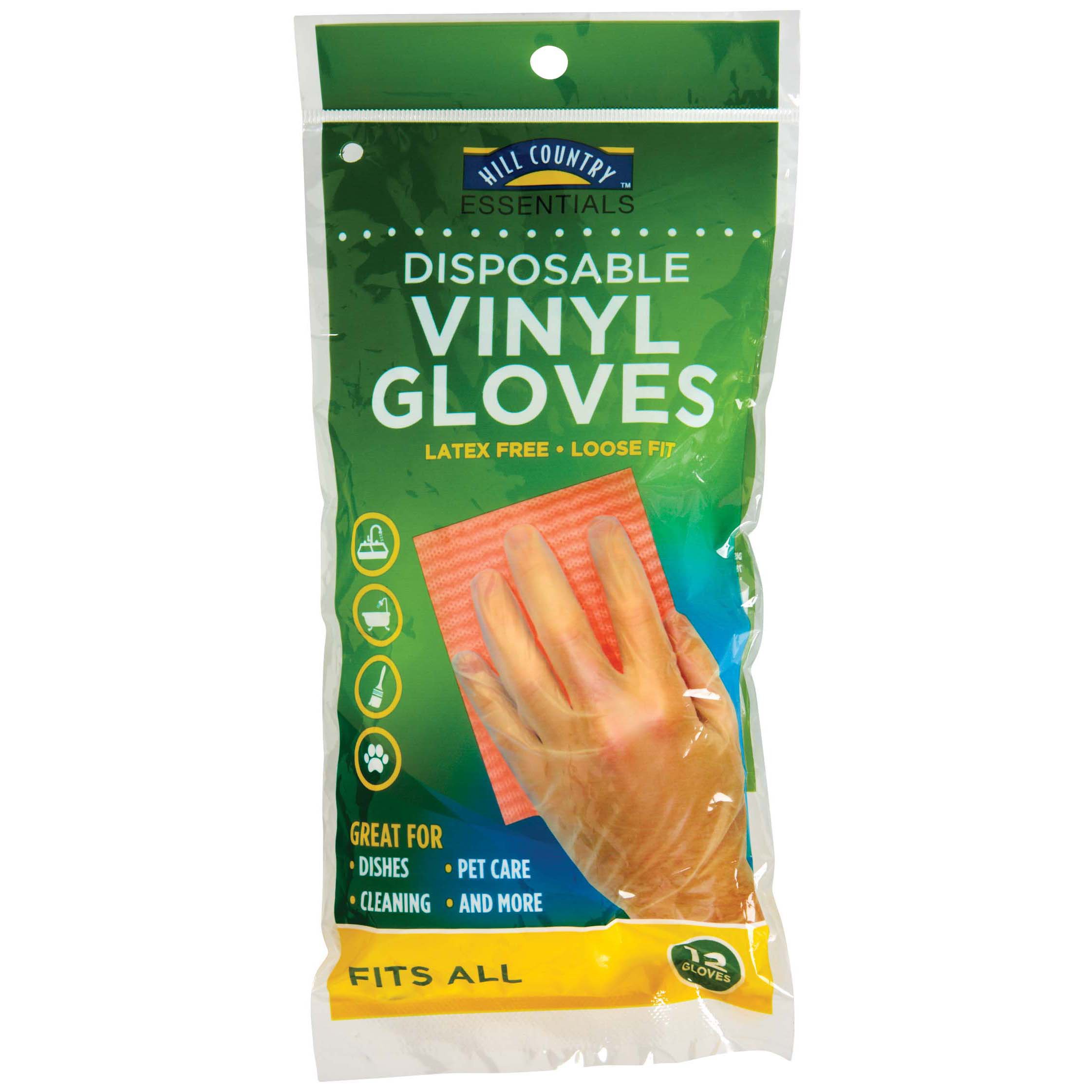 Hill Country Essentials Disposable Vinyl Gloves Shop Gloves at HEB