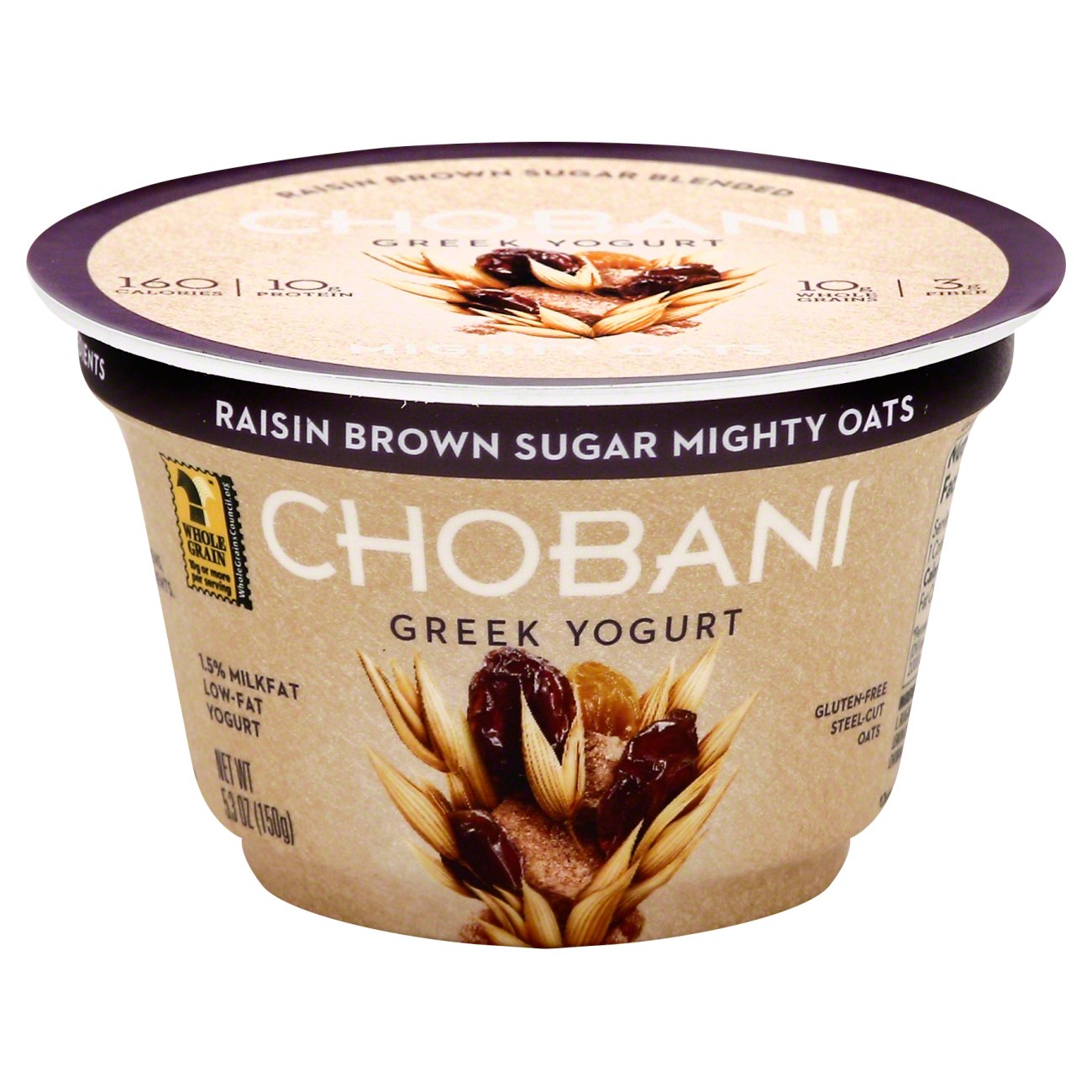 Chobani Raisin Brown Sugar Mighty Oats Greek Yogurt Shop Yogurt at HEB