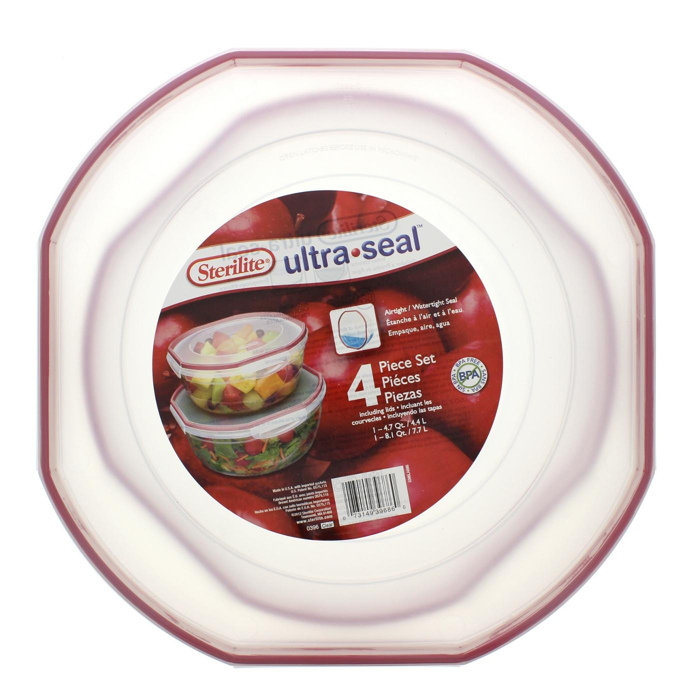 Sterilite Ultra Seal Clear Bowl Set; image 1 of 2